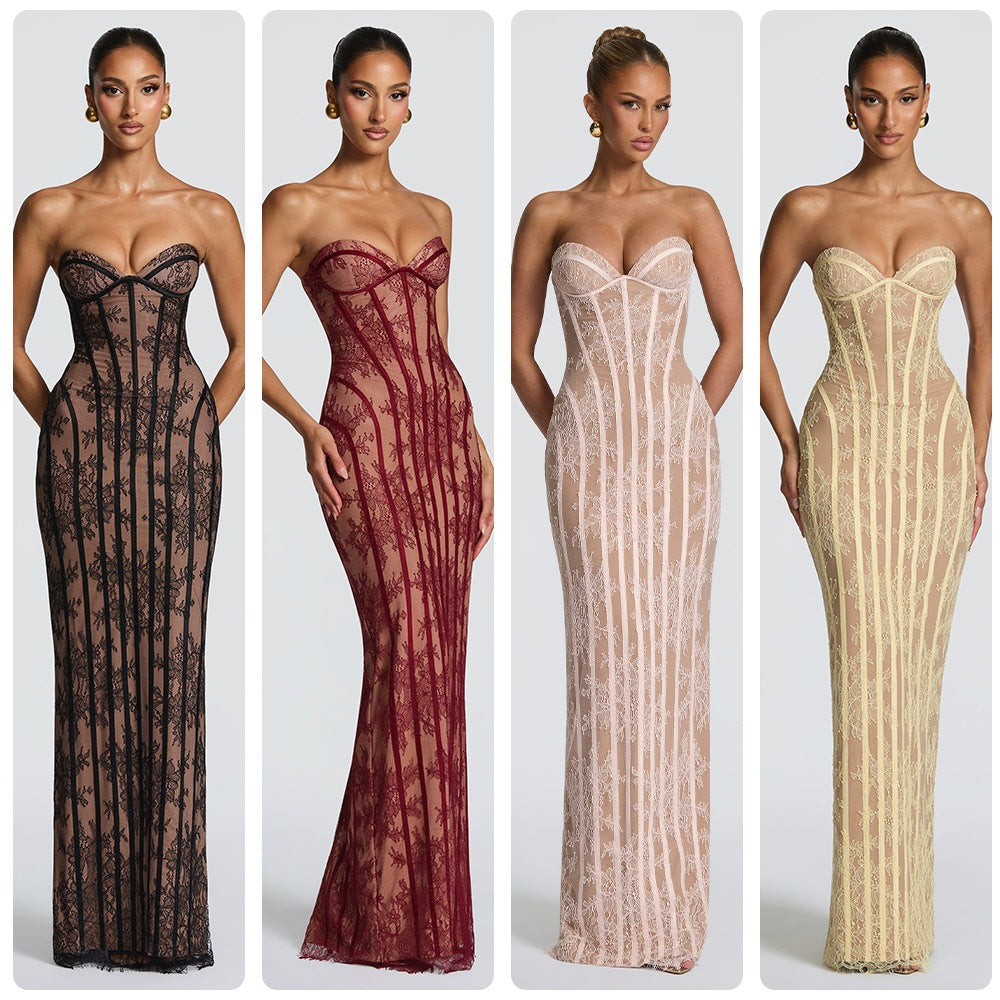 Lace Bodycon Evening Dress