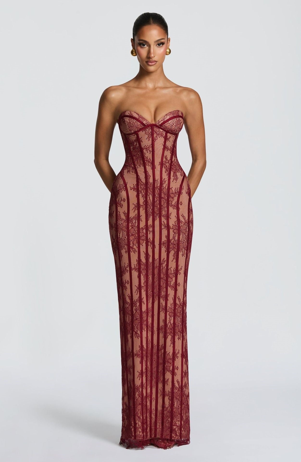 Lace Bodycon Evening Dress