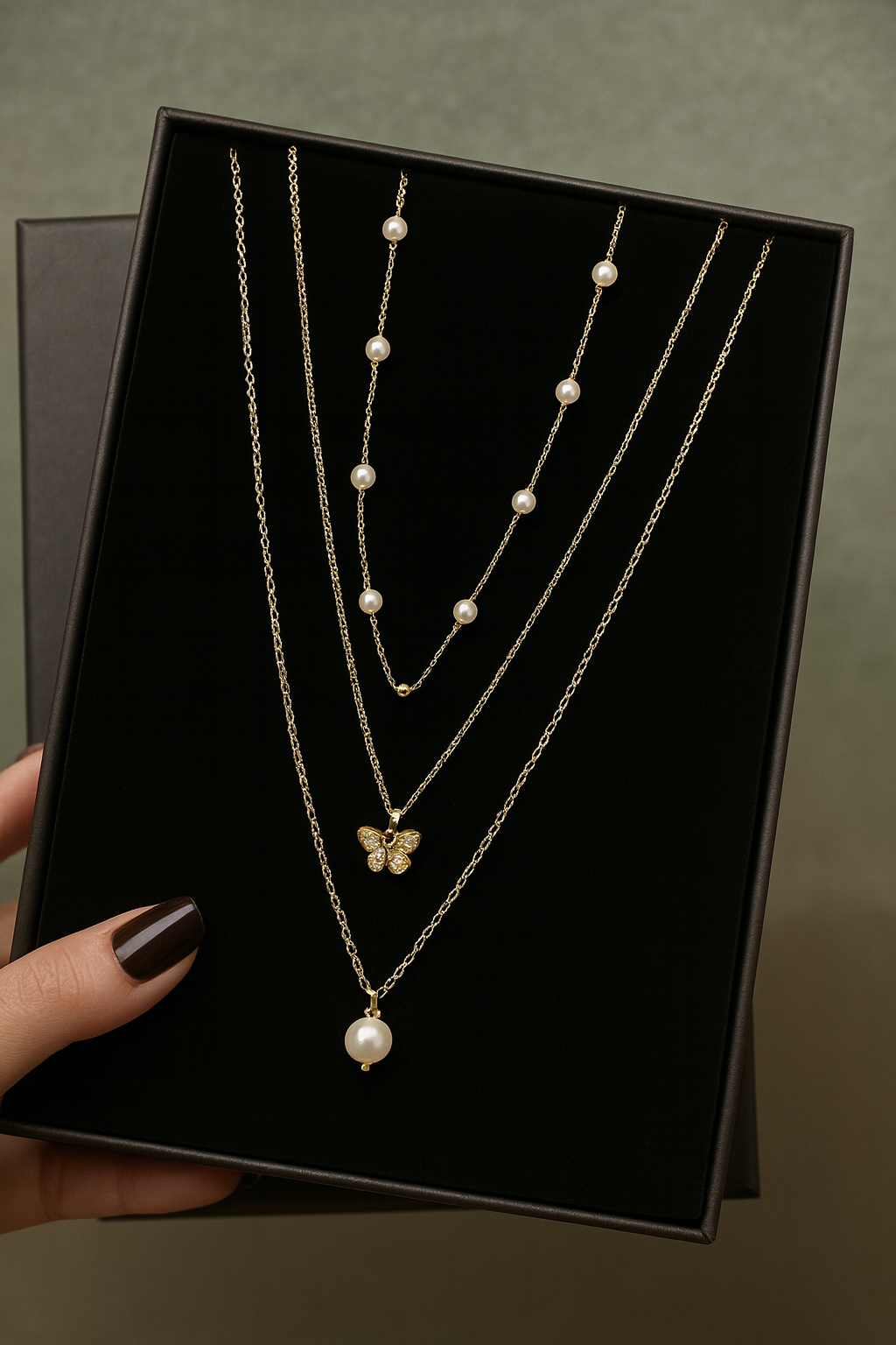 The Celestial Layers Necklace Set ✨