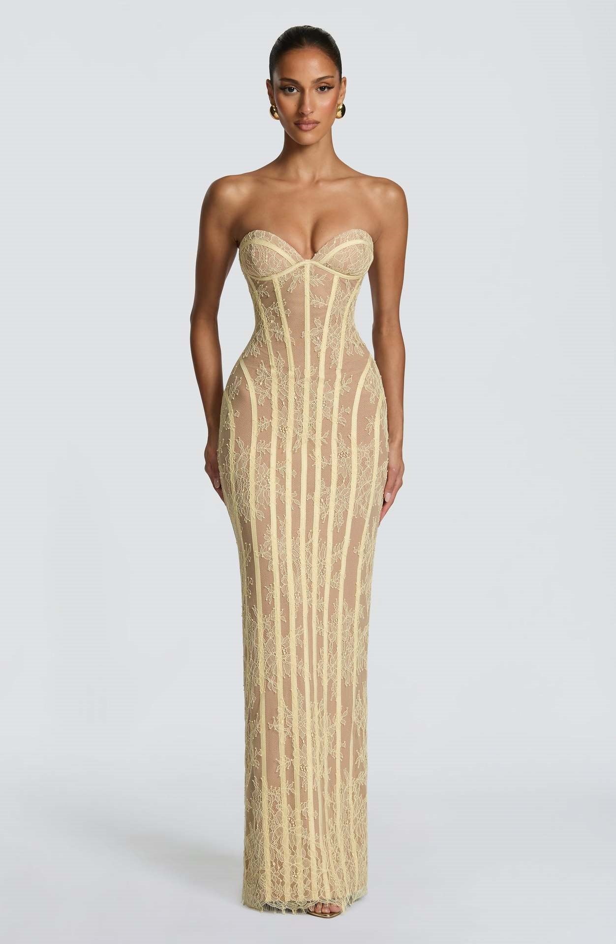 Lace Bodycon Evening Dress