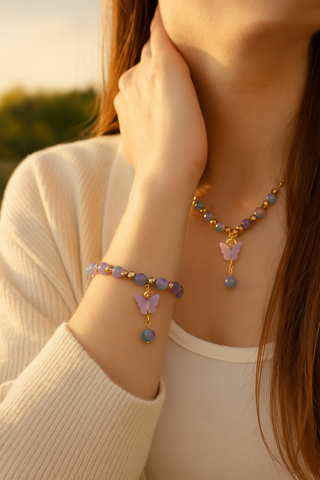 Charvieille Papillon Bracelet – Lavender Twilight Edition 🦋