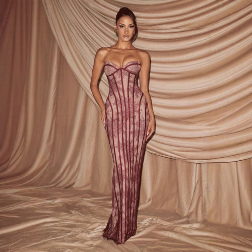 Lace Bodycon Evening Dress