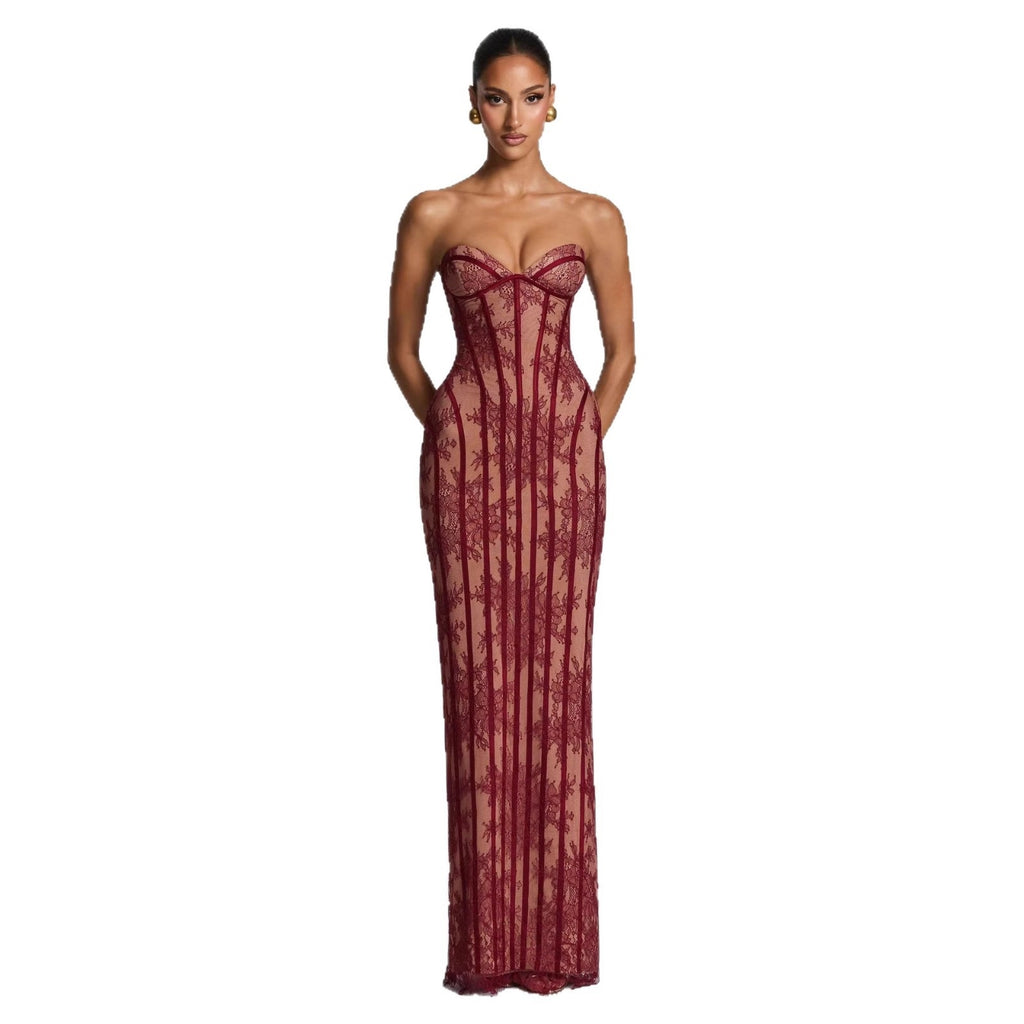 Lace Bodycon Evening Dress