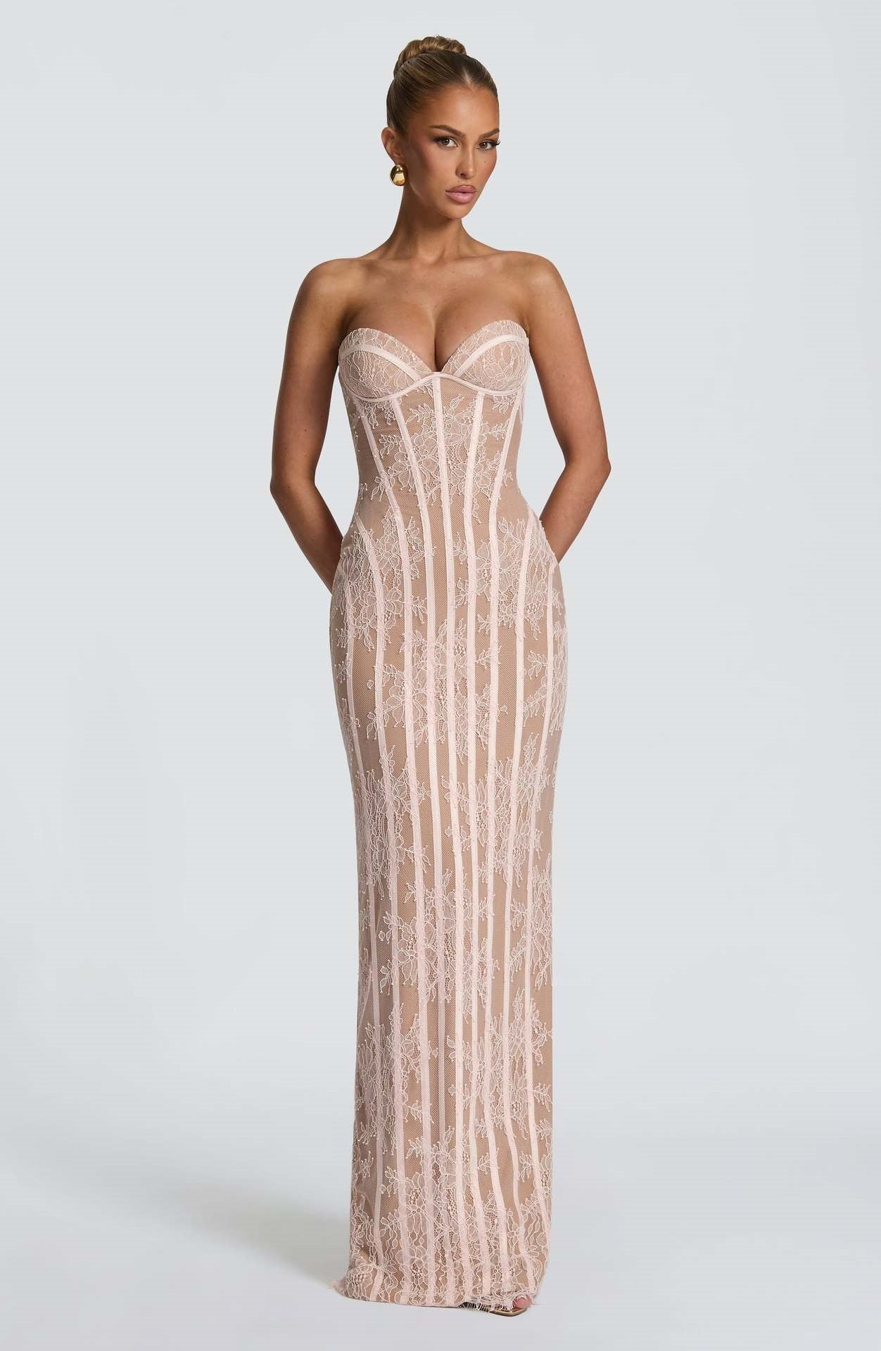 Lace Bodycon Evening Dress