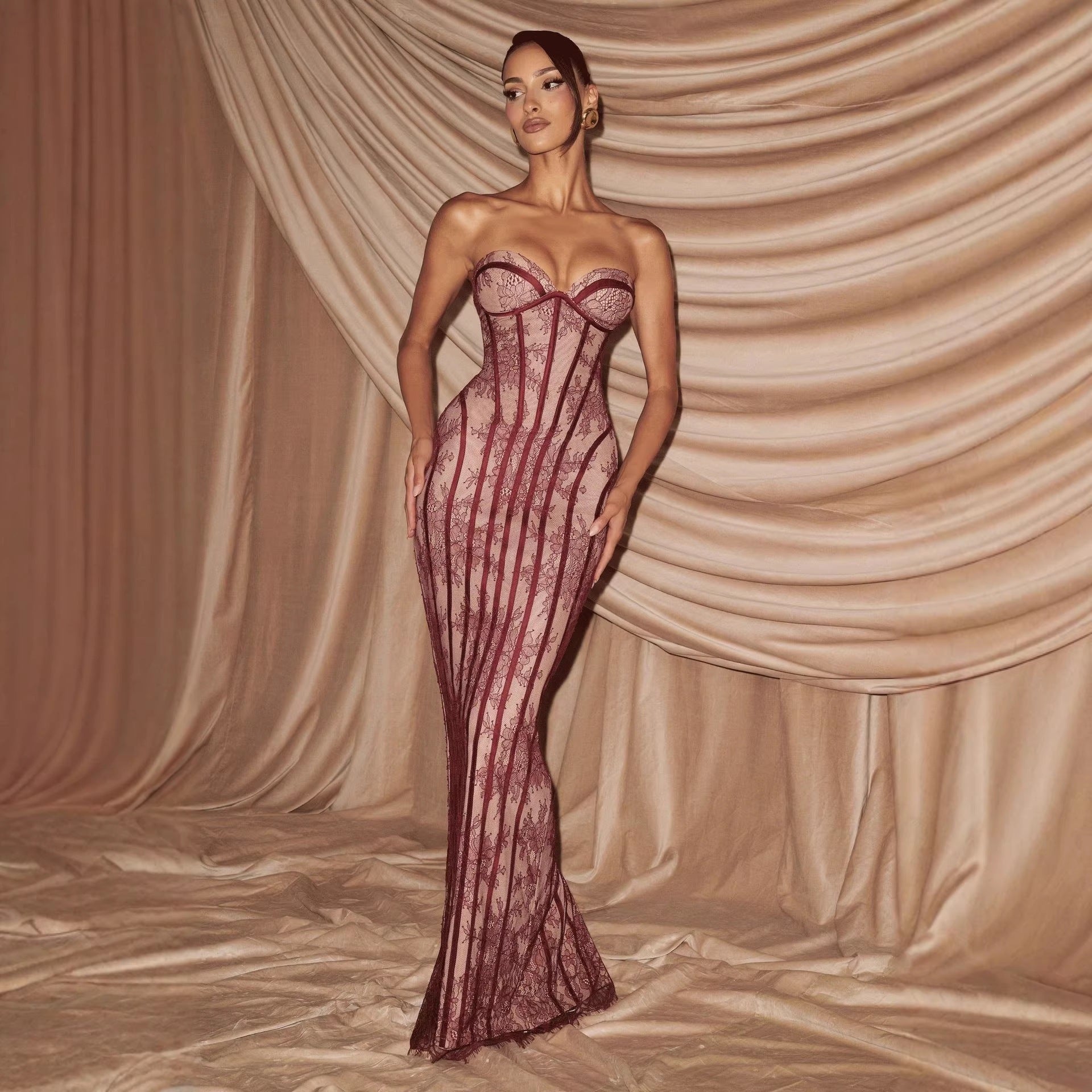 Lace Bodycon Evening Dress